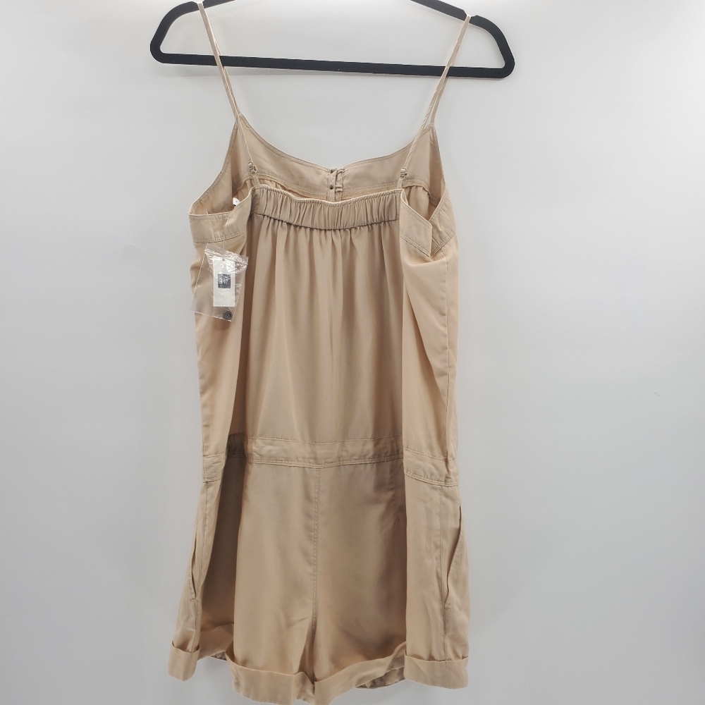 Gap Medium Tan NWTS Tank Short Romper Button Front - Picture 4 of 7